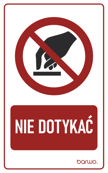 Tabliczka BHP zakazu z piktogramem