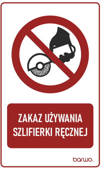 Tabliczka BHP zakazu z piktogramem