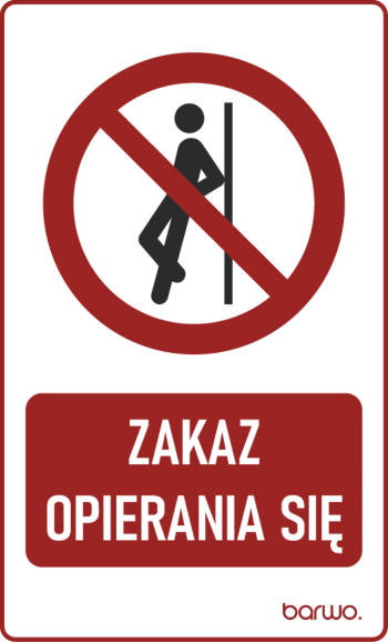 Tabliczka BHP zakazu z piktogramem